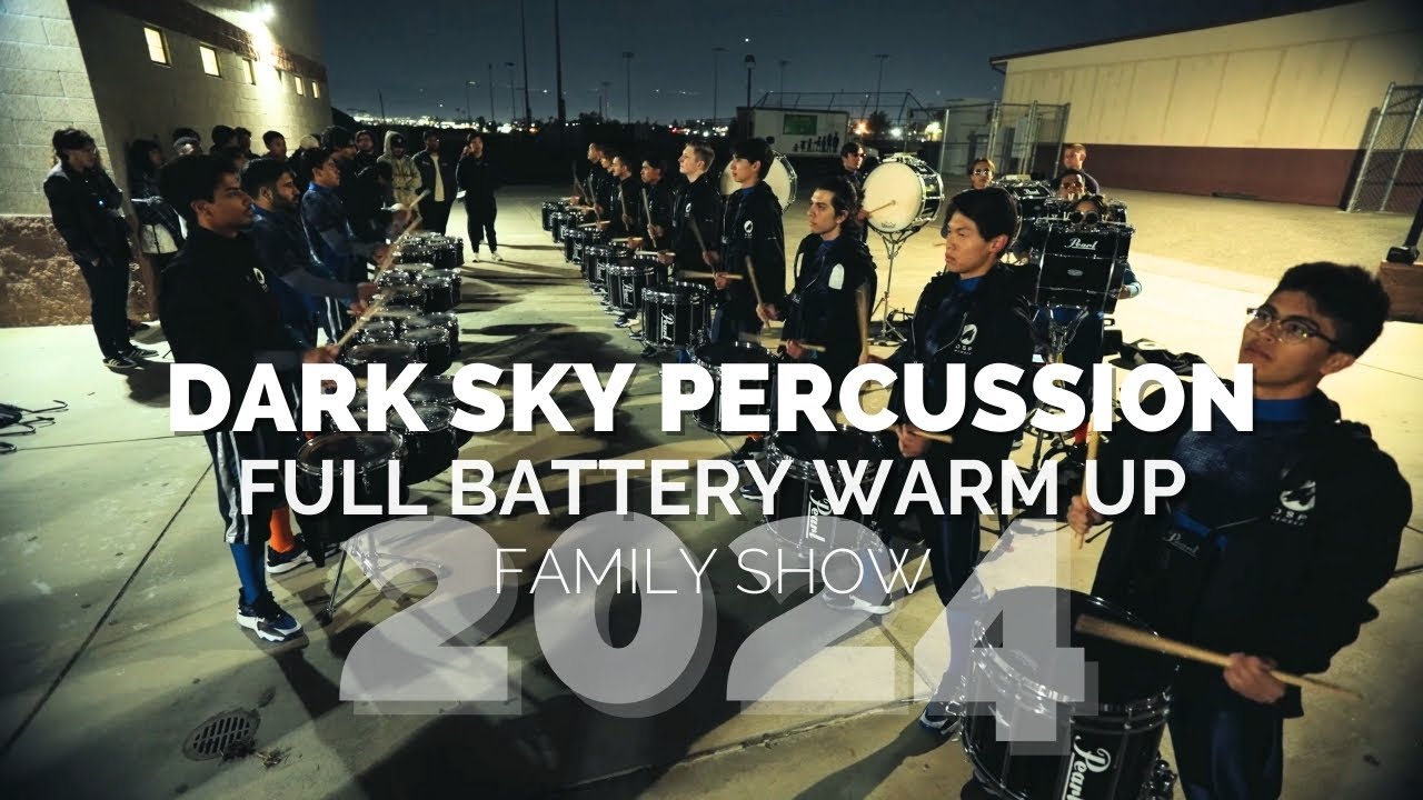 Dark Sky Percussion 2024 - Full Battery Warm Up @ DSP Family Show