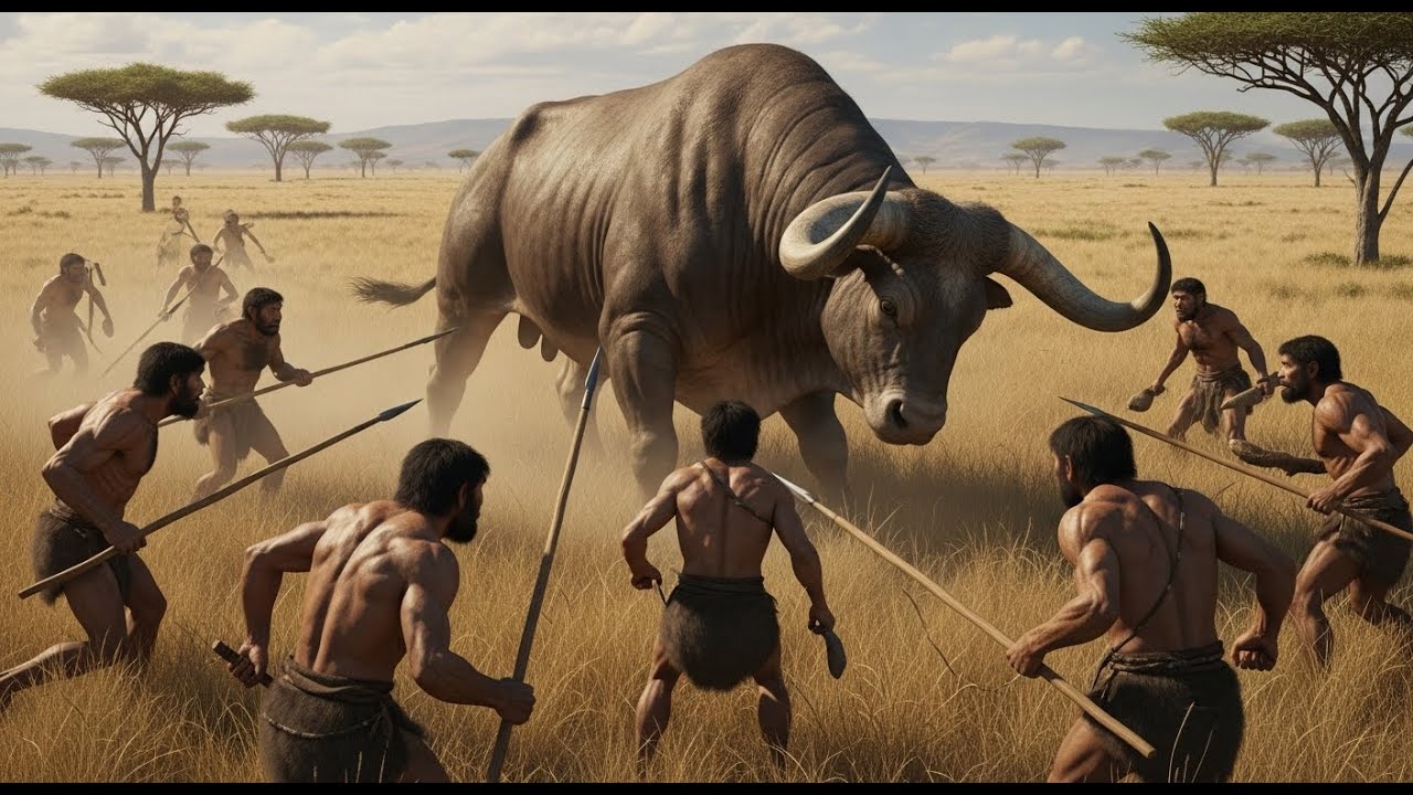 Life Millions of Years Ago | Homo Erectus vs Giant Prey | Savanna Survival Epic