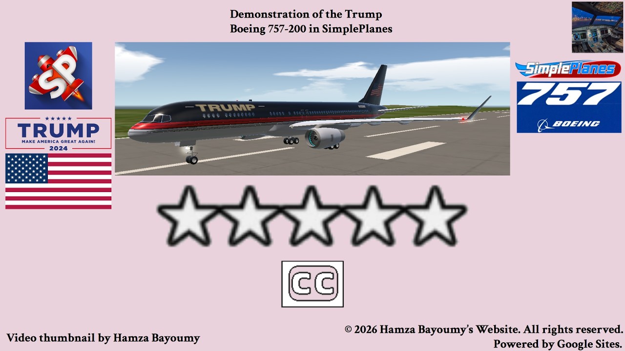 Demonstration of the Trump Boeing 757-200 in SimplePlanes