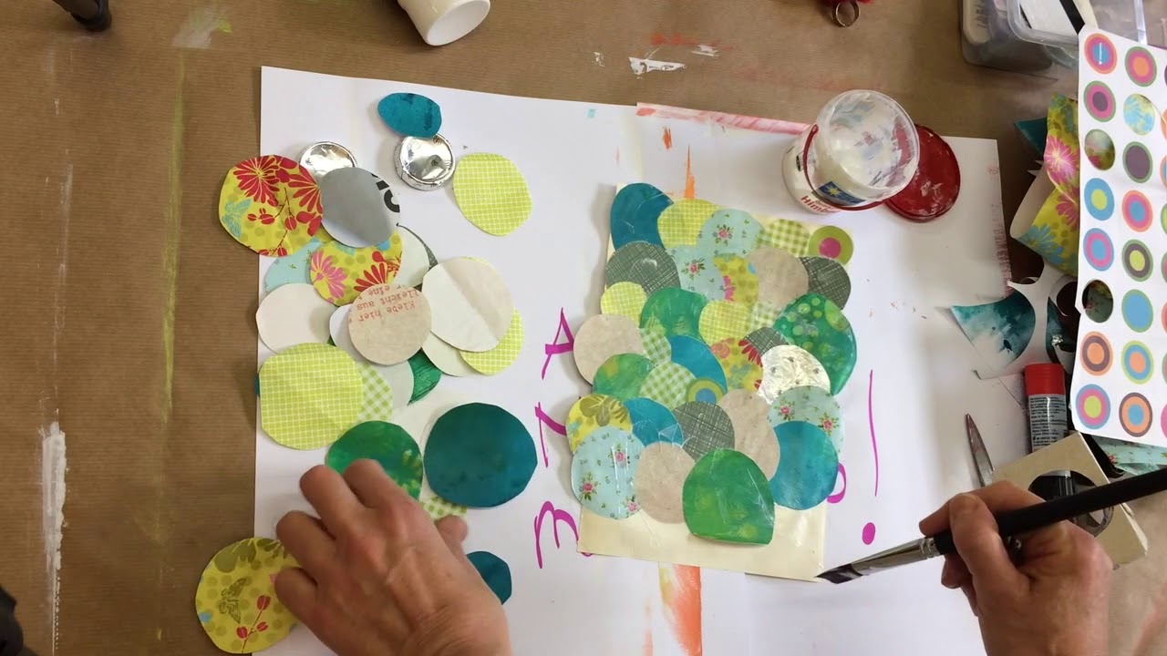 Aus nix mach was 3 - Collage aus farbigem Papier