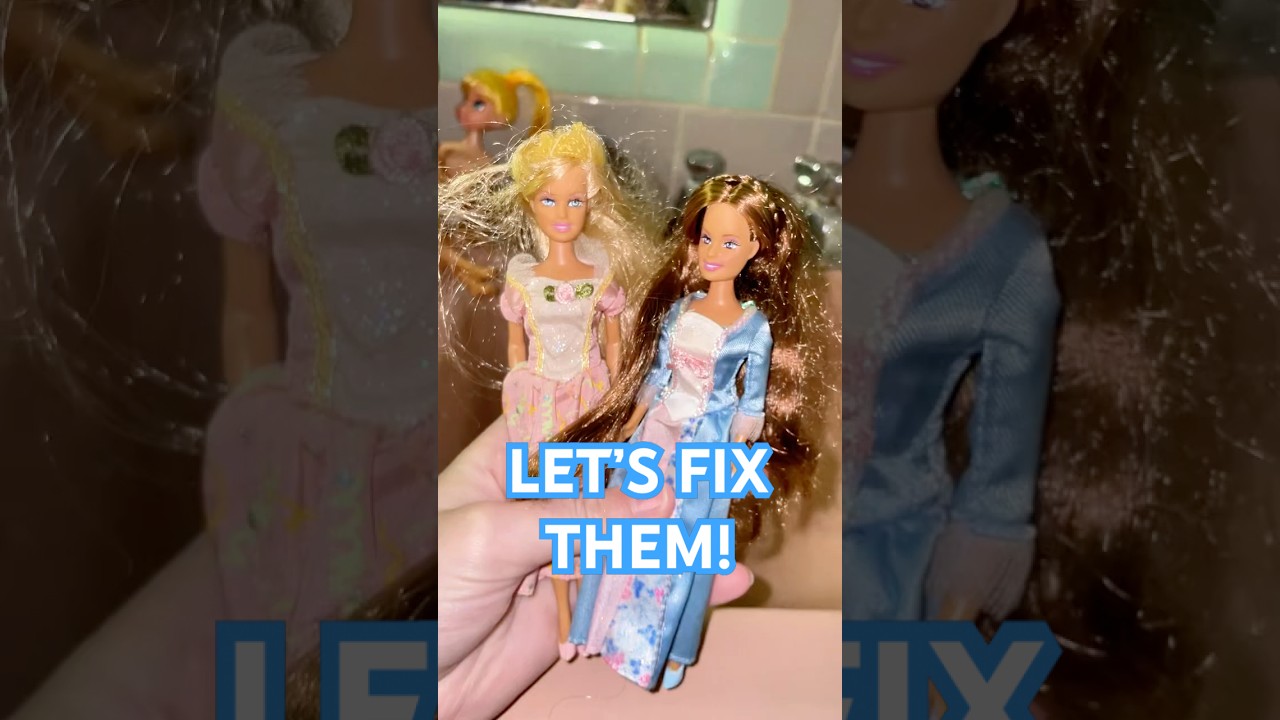Anneliese and Erika doll makeover! Barbie Princess and the Pauper Mini Kingdom restoration