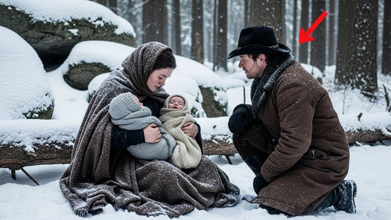 Widowed Settler Abandoned With Newborn Twins Until Struggling Widower Cowboy Found Them In The Snow