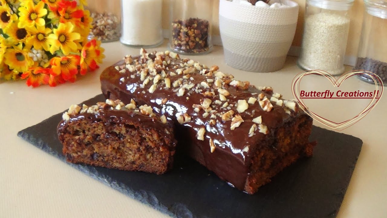 Banana bread ! Κέικ μπανάνα με σοκολάτα !!