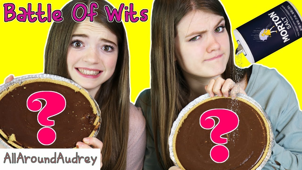 BATTLE OF WITS PIE CHALLENGE!!  Who Can Keep A Straight Face? /AllAroundAudrey