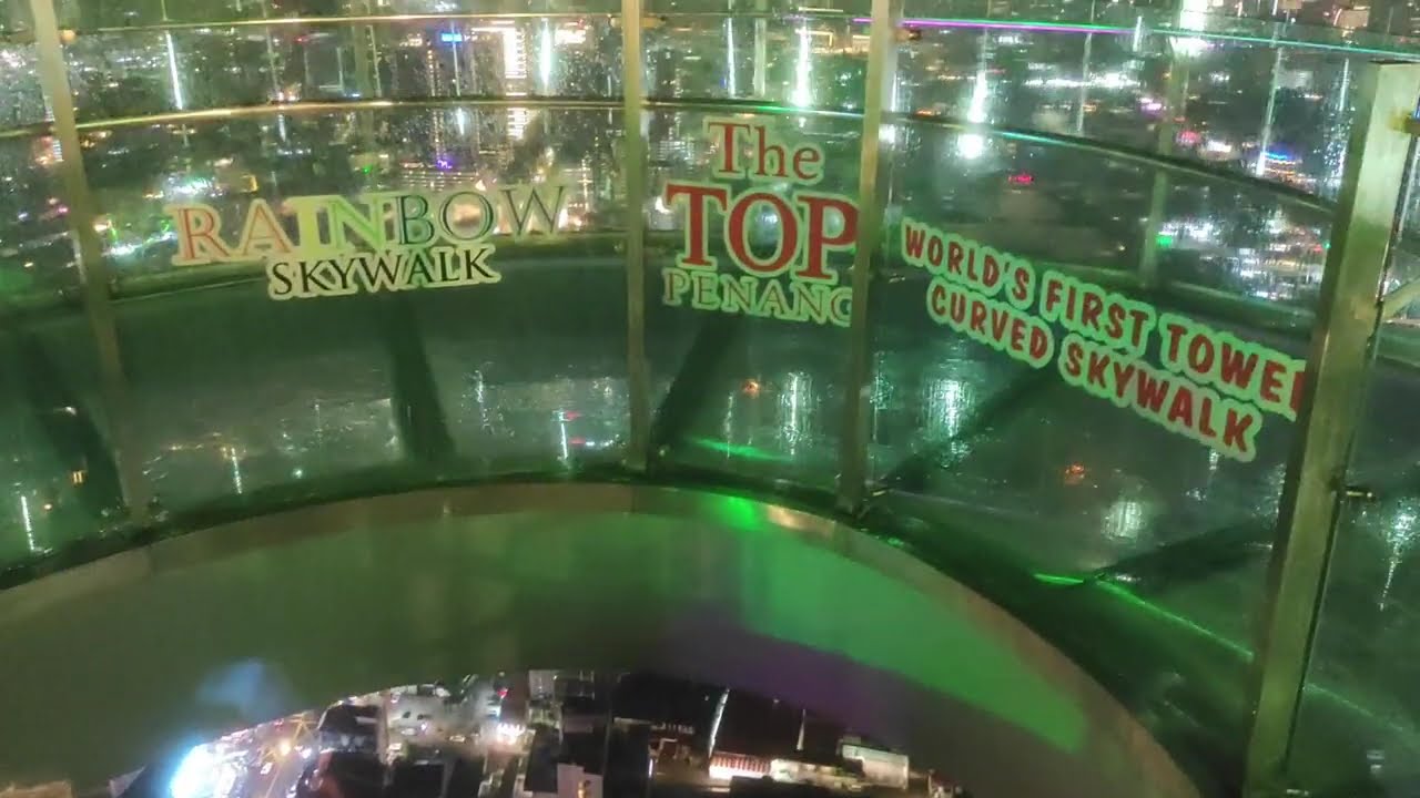 Is the Rainbow Skywalk Penang Worth It at Night? | KOMTAR Tower Walkthrough