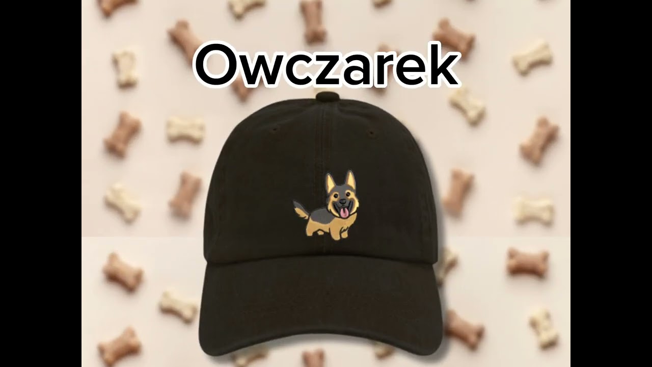 Czapki z haftem psa customhat