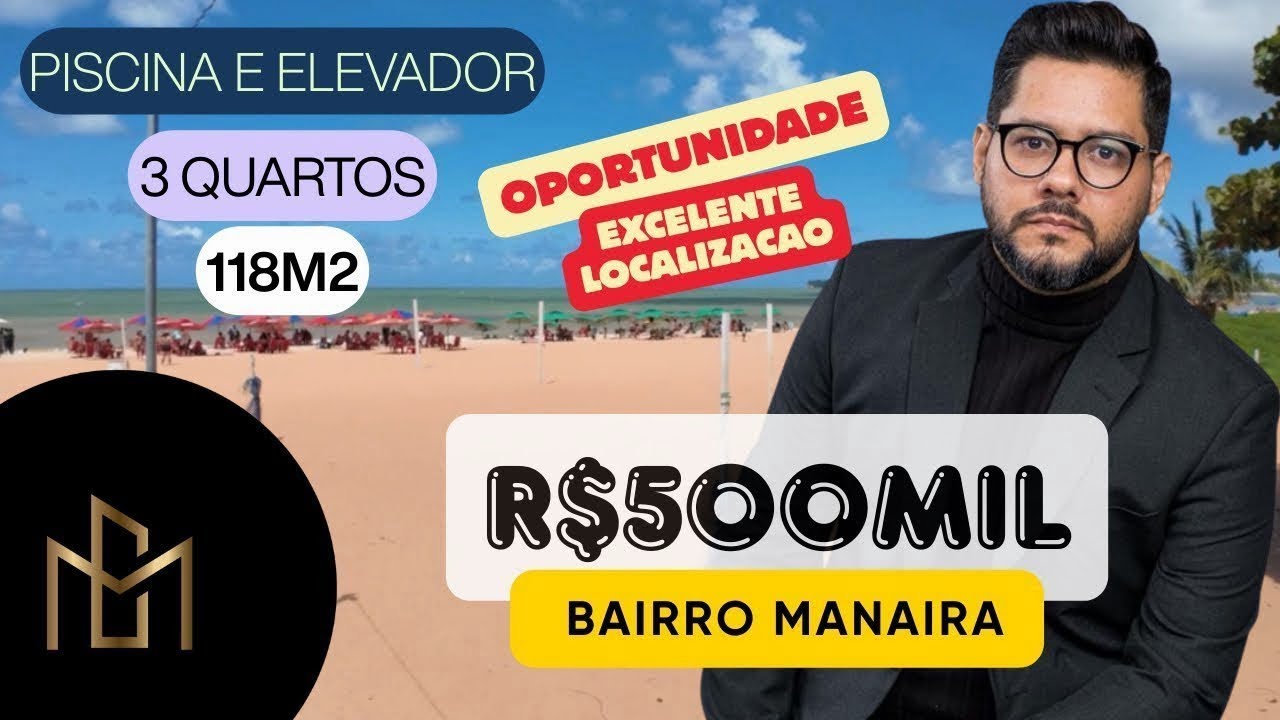 118m2 em Manaíra com elevador e piscina por R$500mil em João Pessoa PB 