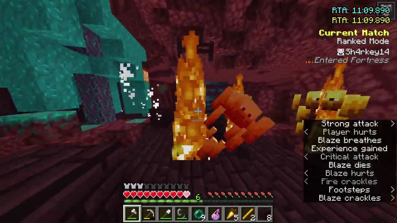 Minecraft Ranked Speedrun in 19:29.601 (PB)