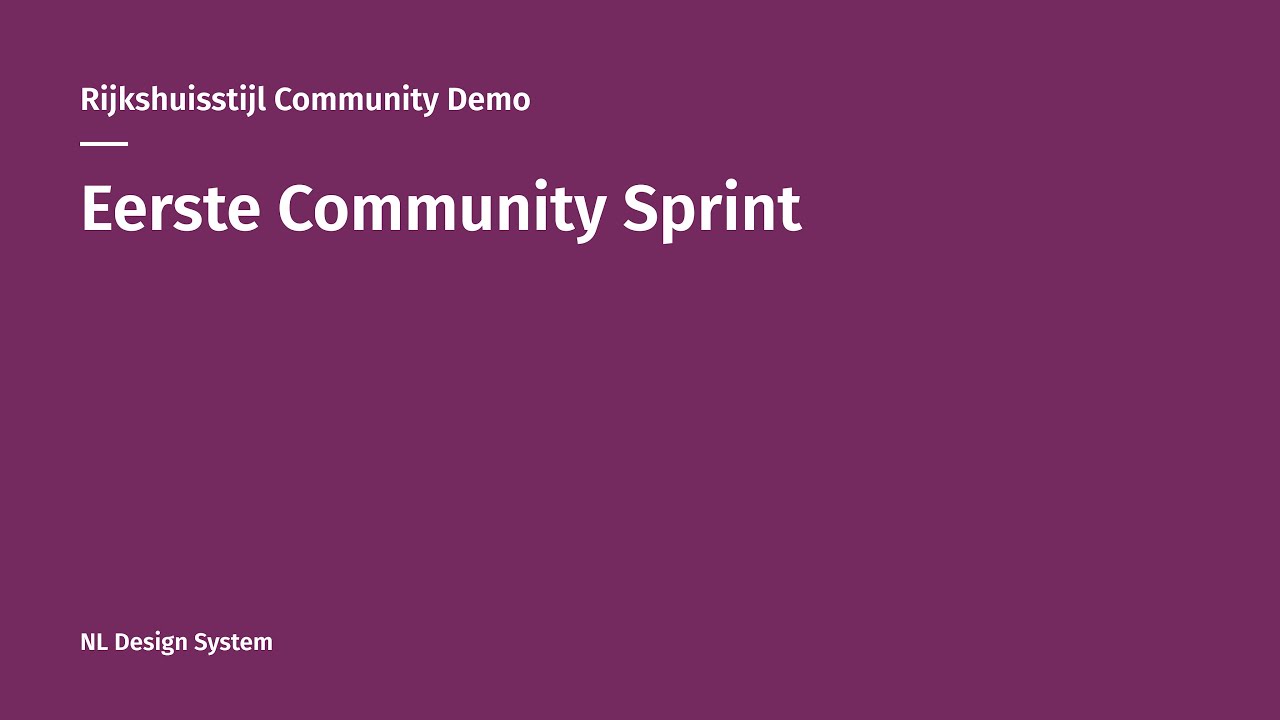 Rijkshuisstijl Community Sprint demo 20 augustus 2024