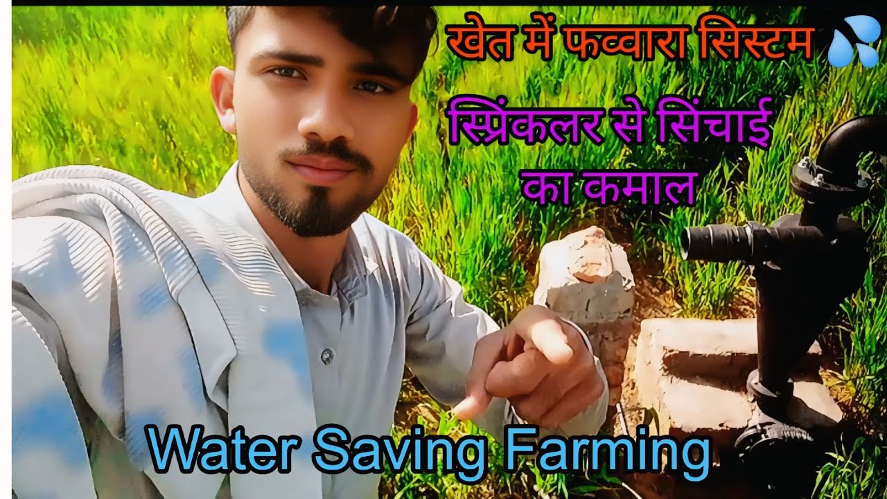 sprinkler lrrigation system in farm | water saving farming