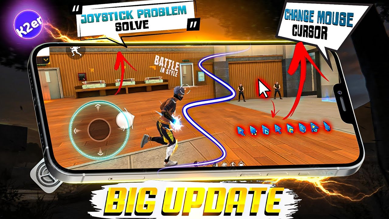 K2er New Update Solve Joystick & Fire Button Problem / K2er Mouse Cursor Change 😱 @Axel FreeFire