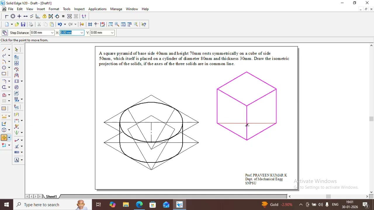 Creating Isometric Projections of Combined Solids_ Pyramid, Cube, and Cylinder