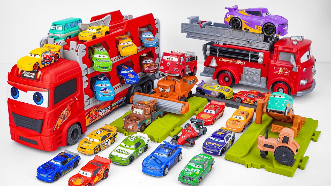 Disney Pixar Cars Unboxing Review | Lightning McQueen | Mattel Disney Pixar Cars Glow Racers Playset