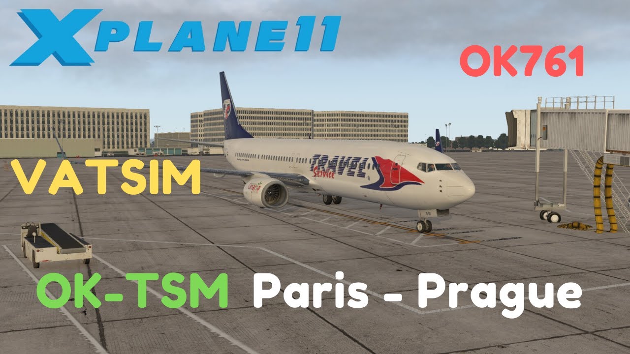 X-Plane 11 | OK761 Paris - Prague (TakeOff) | Czech Airlines | VATSIM | H0uba CZ/SK
