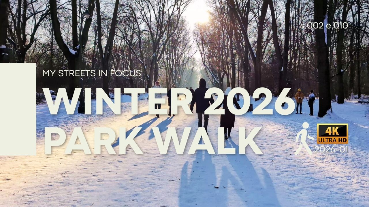 Sunny Winter in Warsaw ❄️ | Frozen Lake & Snow Walk Ambience [2026] no talking, 4K