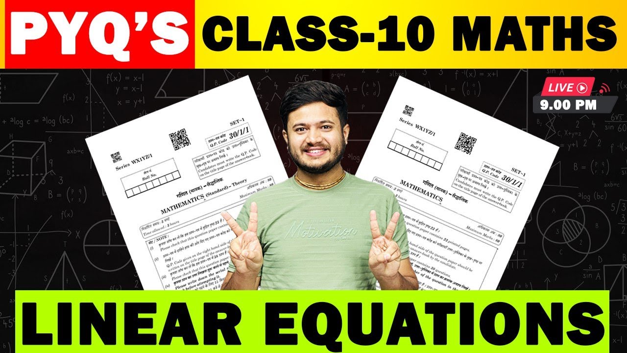 Ch -3 Pair of Linear Equations in two Variables  Previous Year Questions || Class 10 Maths ||