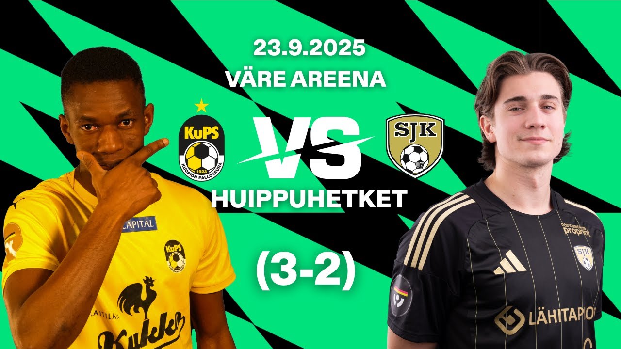 KuPS vs SJK 3–2 – Maalit & Ottelun huippuhetket 23.09.2025 | Veikkausliiga