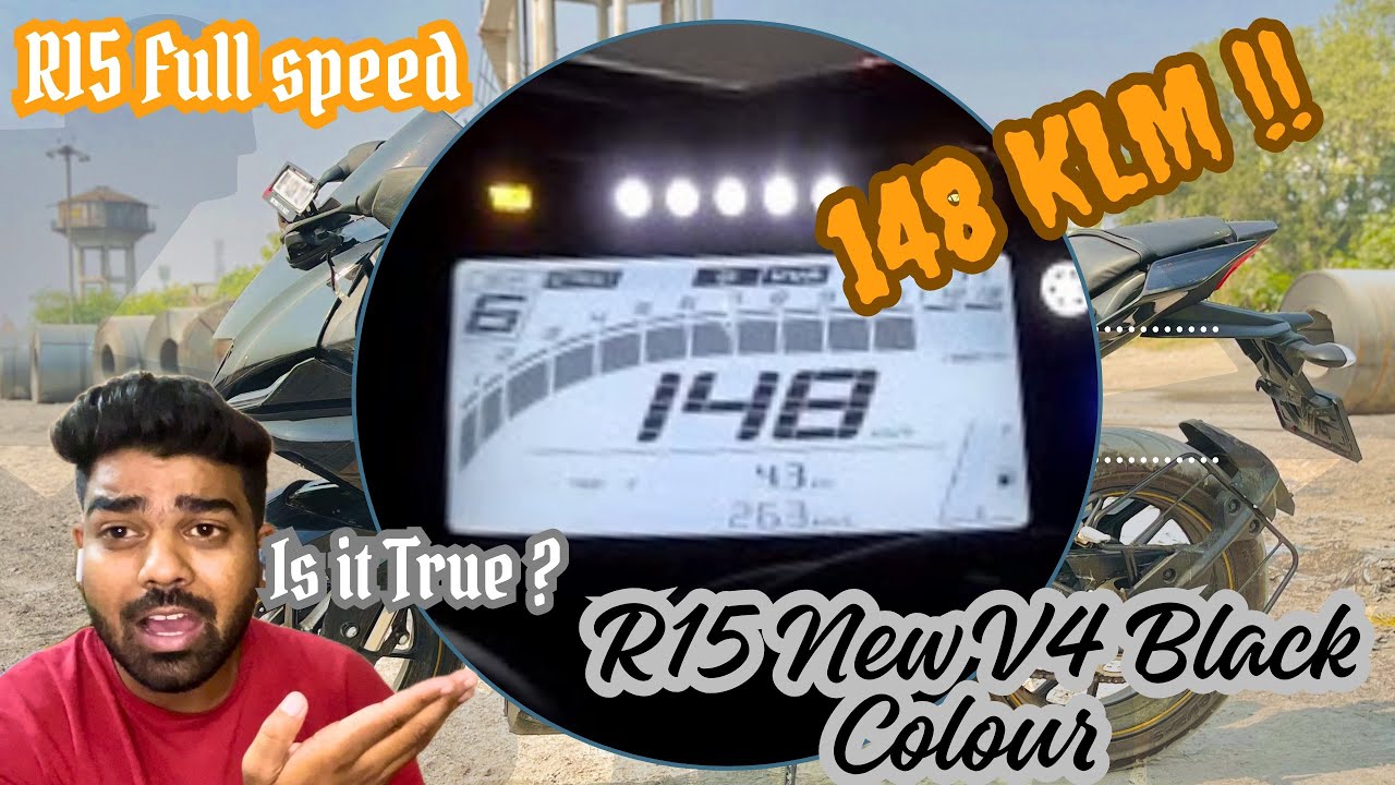 148 KLM 😱!! || R15 New Model 2025 || R15 New black colour 