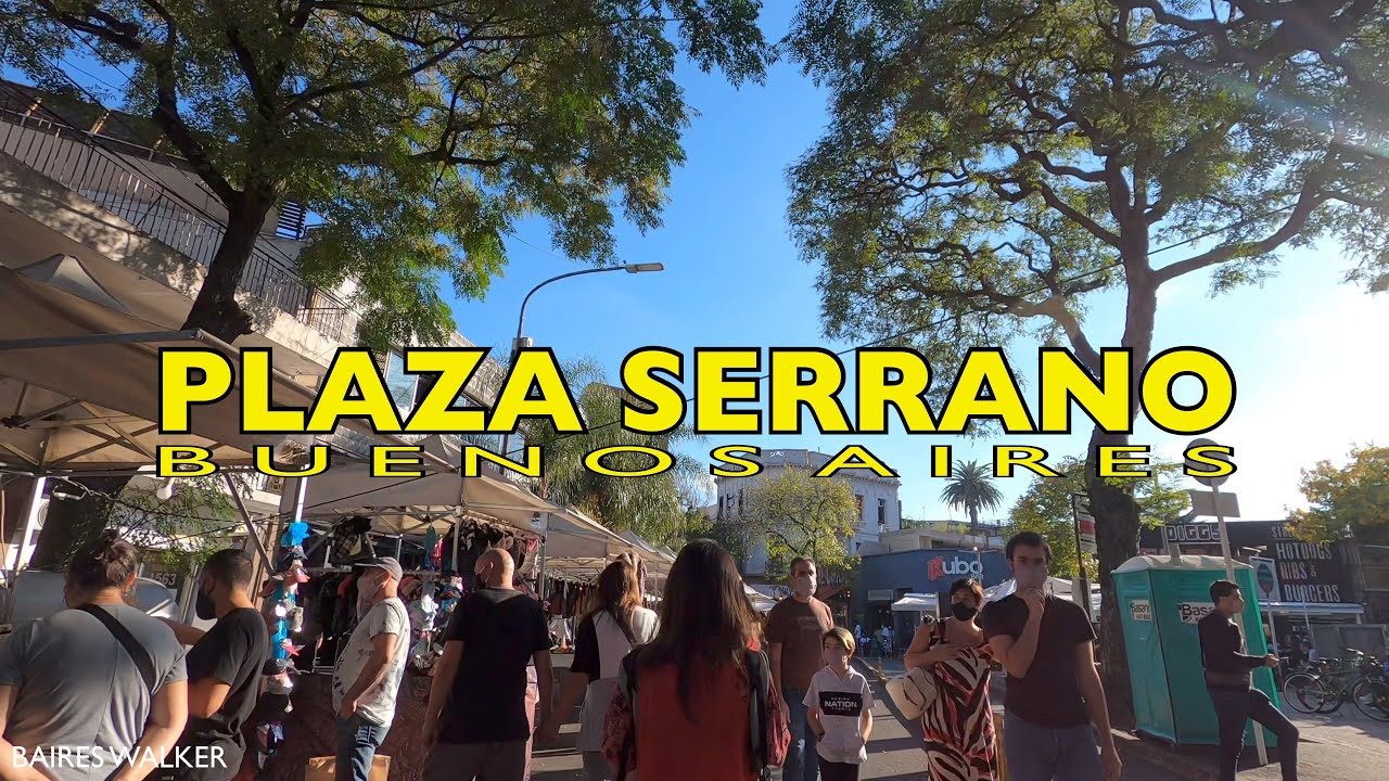 [4K] Buenos Aires Walk - Plaza Serrano / Palermo Soho - Buenos Aires - Argentina