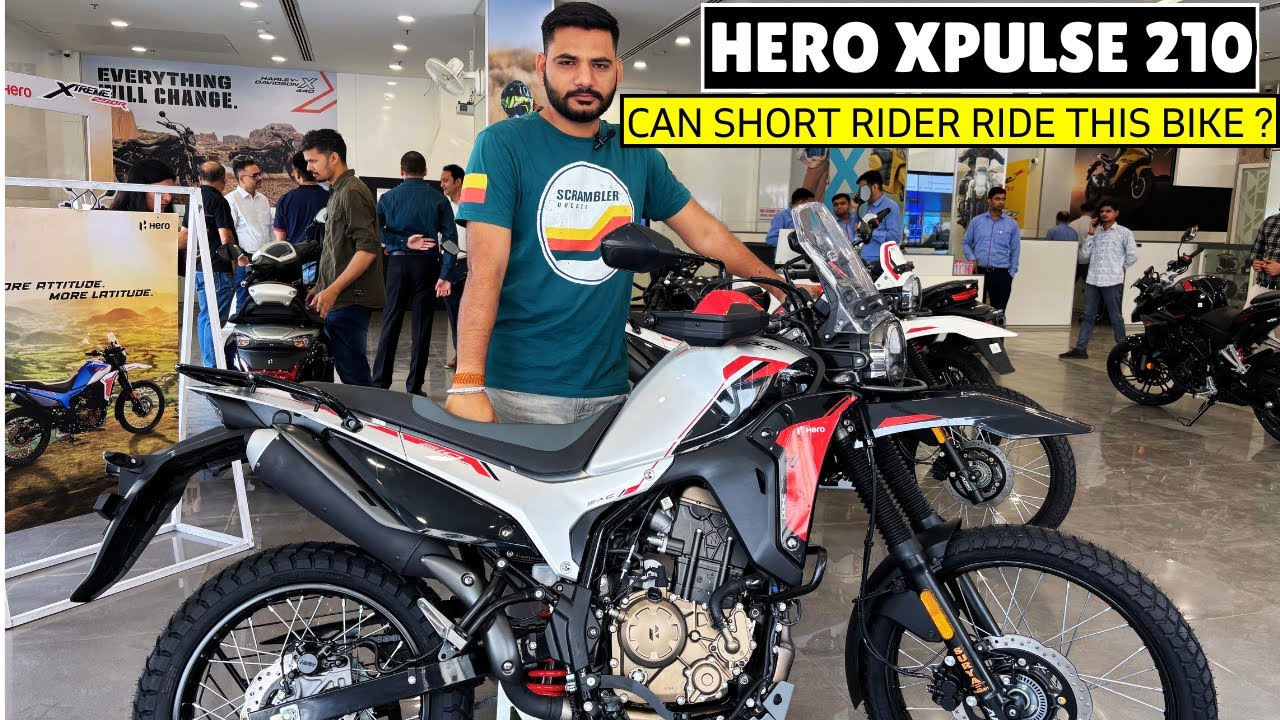 🔥Can Short Height Rider Ride  Hero Xpulse 210 / Alpine Silver Colour Reached & Showroom #motoyatra
