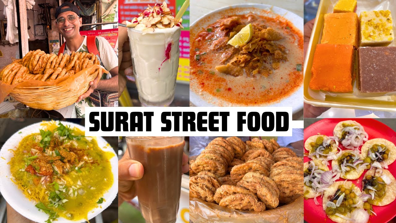 Surat Famous Street Food | Khawsa , Rasawala Khaman , Khaja ,Cold Coco & More