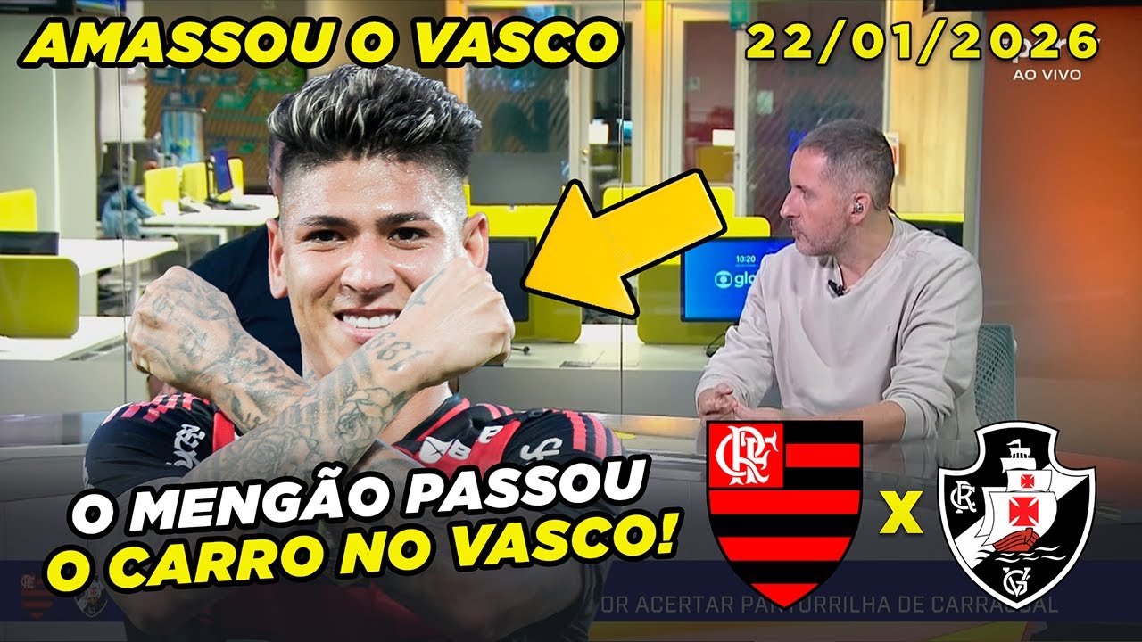 LÉO JARDIM NÃO AGUENTOU! FLAMENGO AMASSA O VASCO E JORNALISTAS DO SPORTV ELOGIAM FILIPE LUÍS