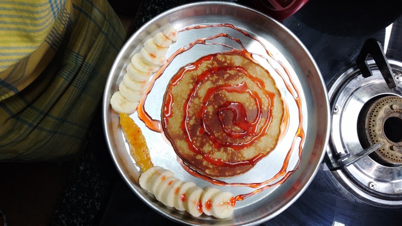 Yummy fluffy healthier version Pancake #food 
