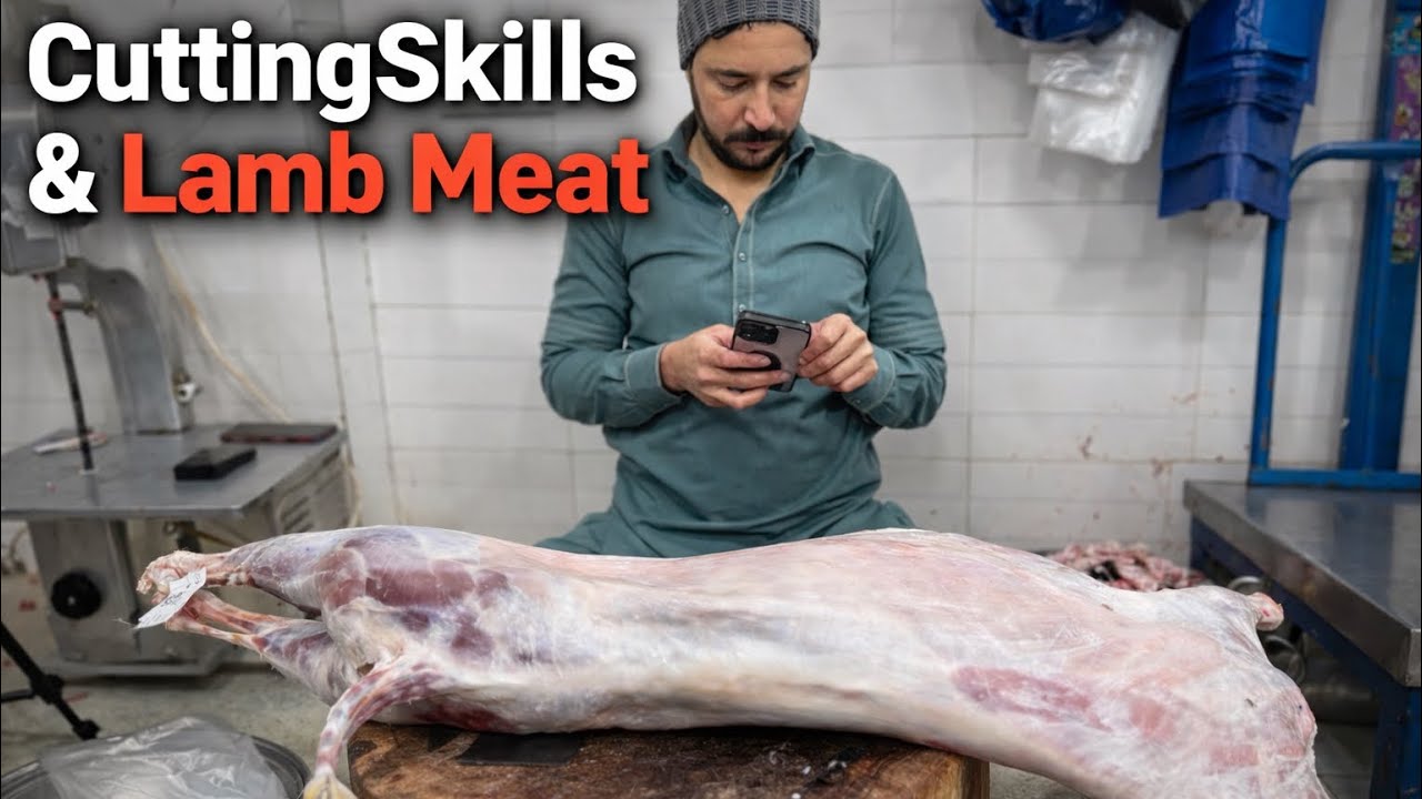 Lamb Meat & Cutting skills Butcher Traditional mutton karahi cut 