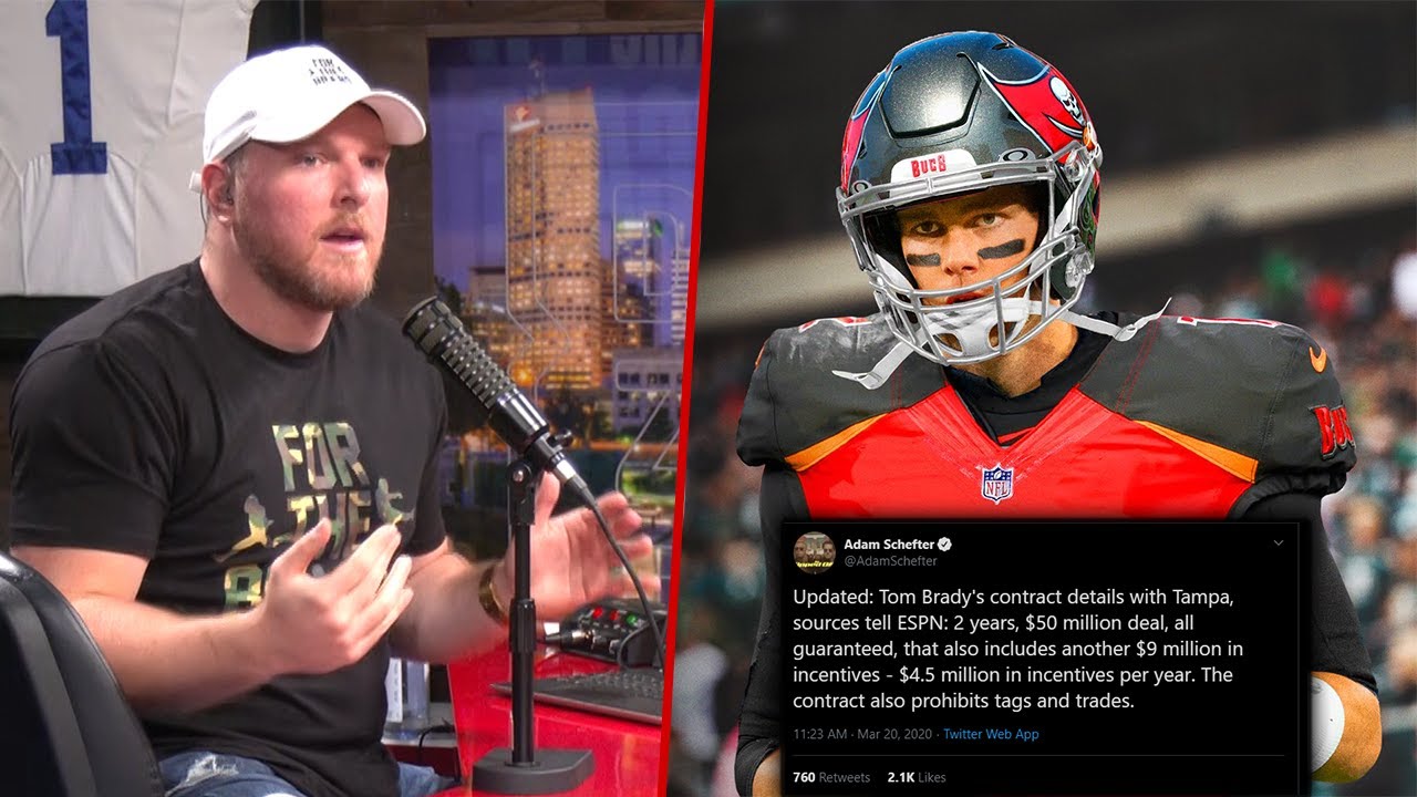Pat McAfee Reacts To Tom Brady's Buccaneers Contract