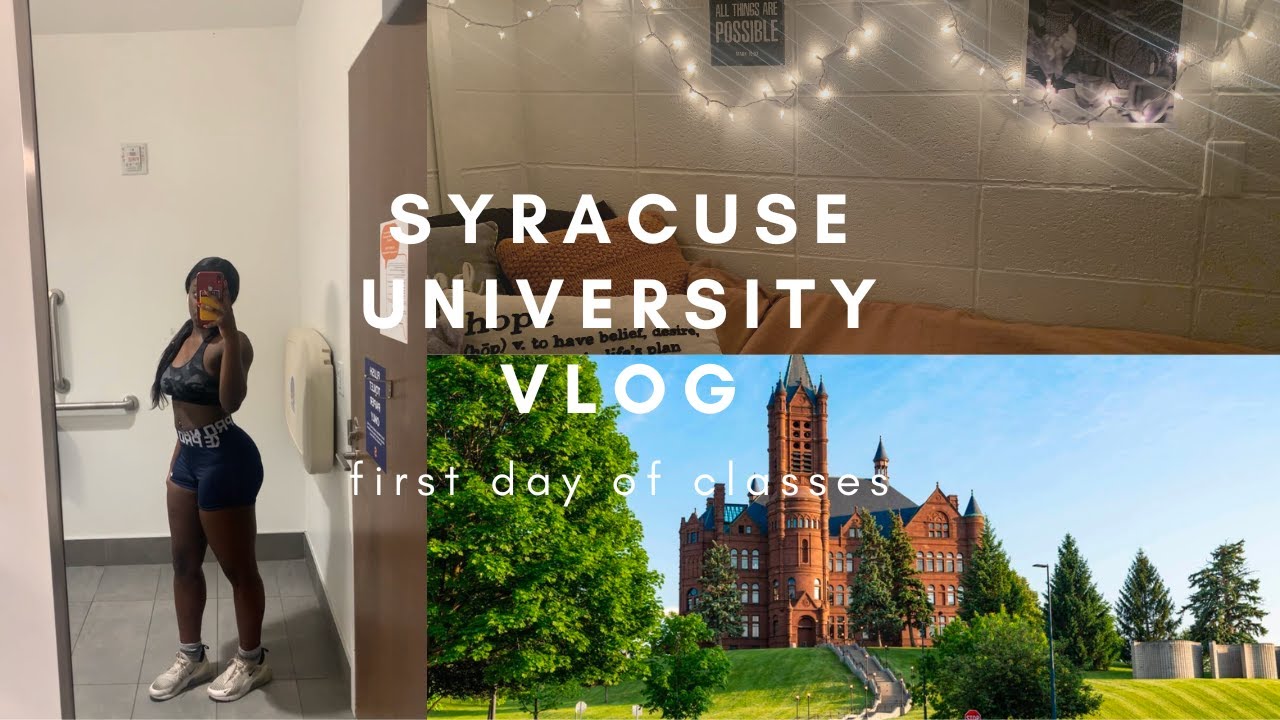 SYRACUSE UNIVERSITY VLOG// first day of classes, workout w/ me & more...