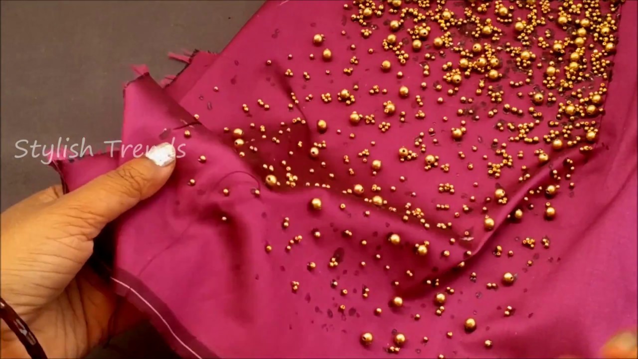 Easy making of Beads blouse || Latest Technique for Fashion Designers| Aari / maggam work blouse