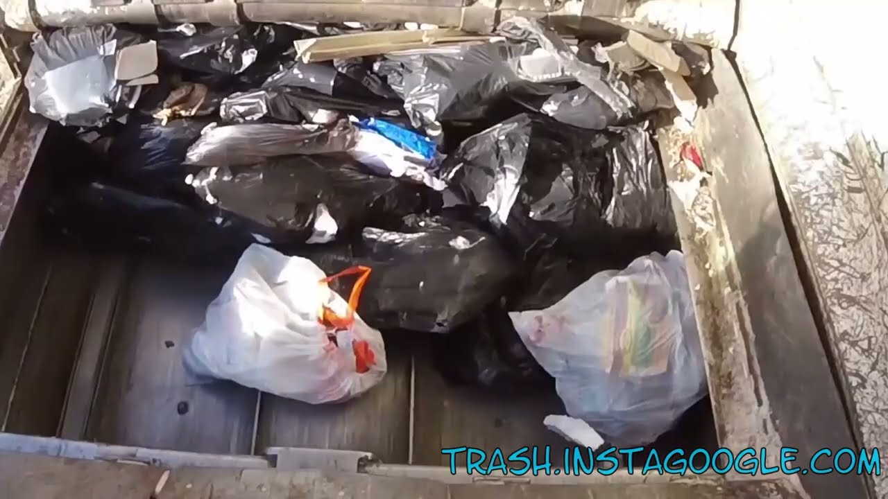 Garbage Truck Crushing Stinky Trash Bags: A Recycling Journey