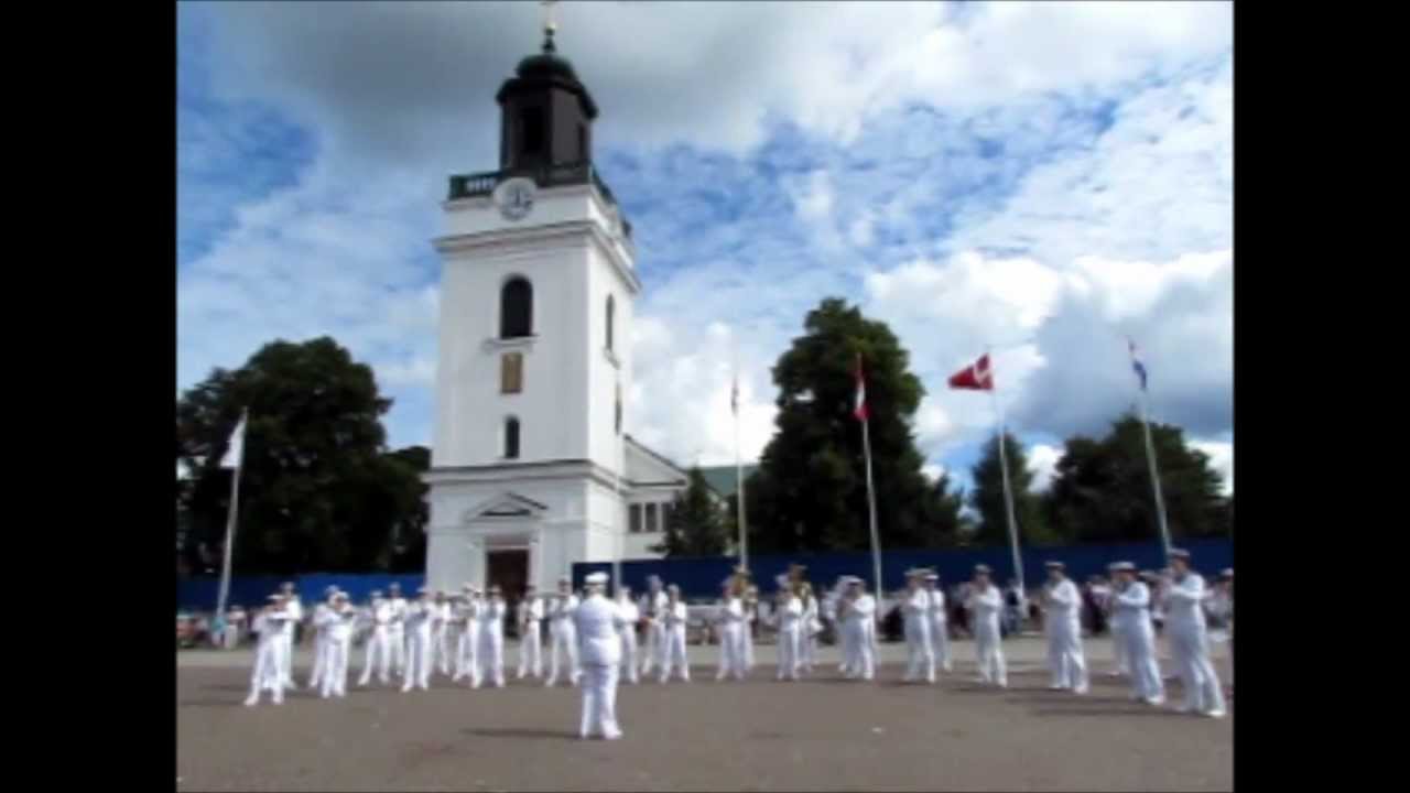 The Royal Swedish Navy Cadet Band-concert during the city march at Eksjö International Tattoo 2012