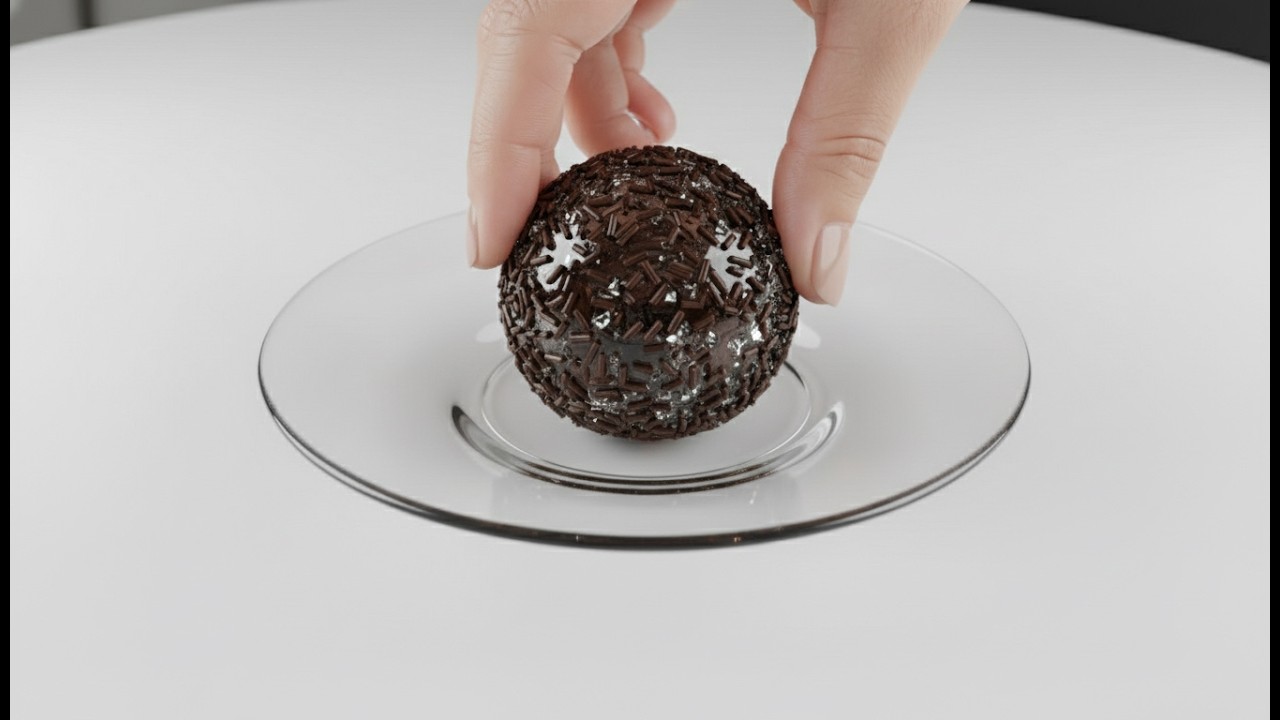 Brazilian Brigadeiro in Glass ASMR | Ultra-realistic sounds of a crystal dessert being eaten.