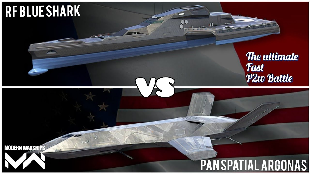 MODERN WARSHIPS Pan spatial Argonas vs RF Blueshark ultimate p2w battle (Argonas perspective)
