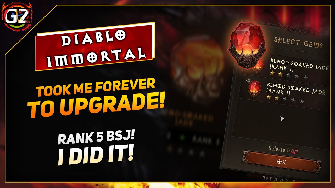 Took Me Forever to Upgrade My Blood Soaked Jade To Rank 5  | Diablo Immortal