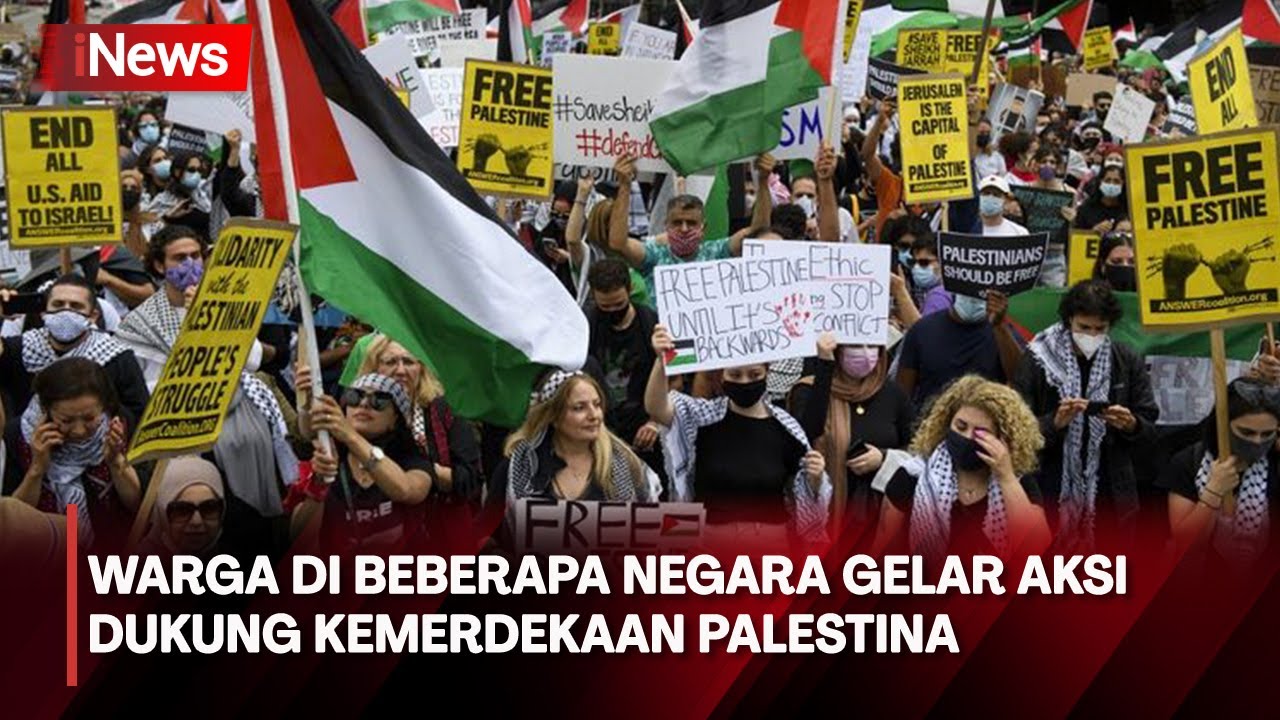 Aksi Solidaritas Warga di Beberapa Negara Dukung Kemerdekaan Palestina