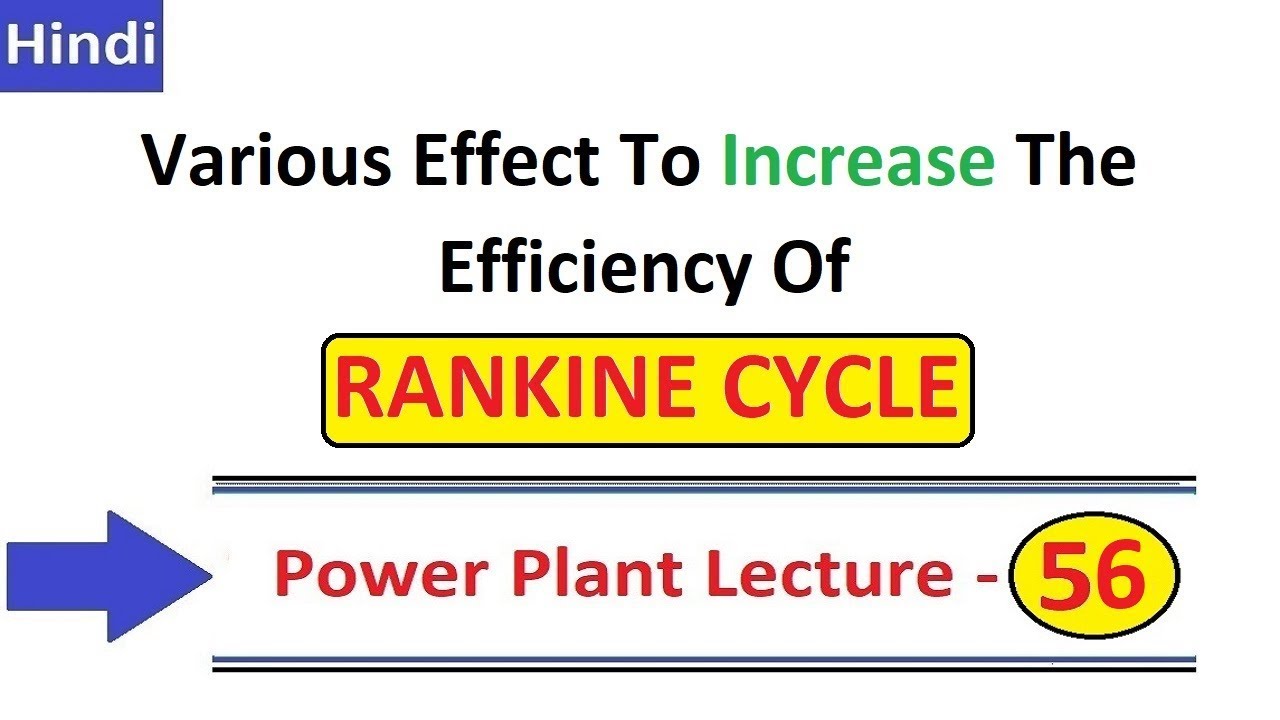 Power Plant Engineering Factor Effecting Efficiency of Rankine Cycle in Hindi