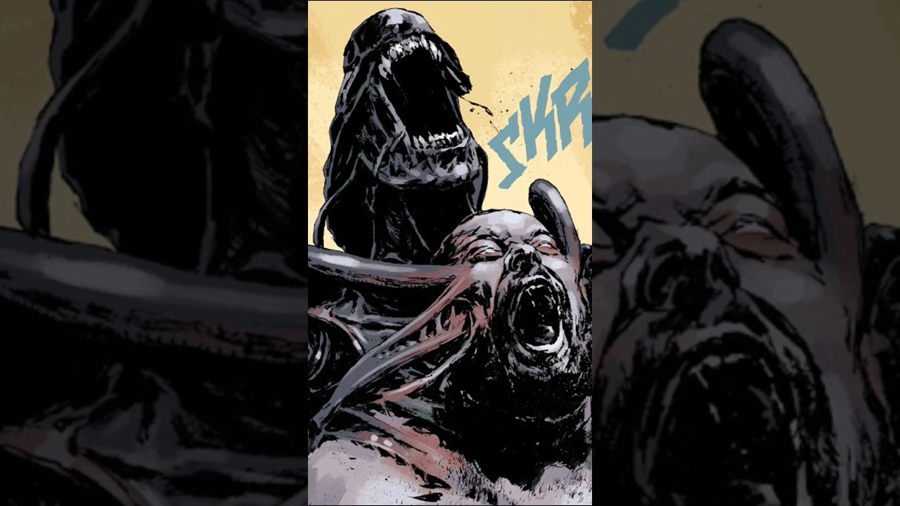 La fusi&oacute;n mas asquerosa entre un Xenomorfo y un humano #comics #alien #shorts