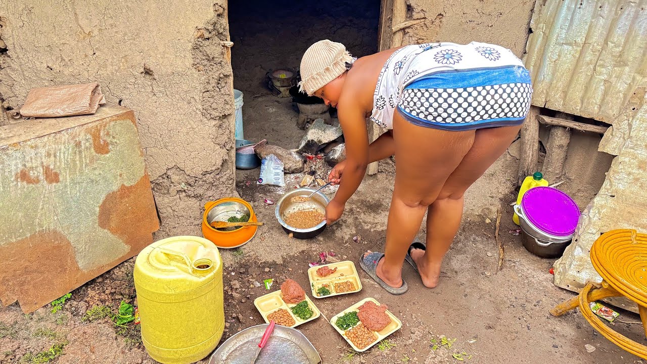 A Taste of Home: Preparing Ugali, Cowpeas and Pumpkin Leaves in an African Village