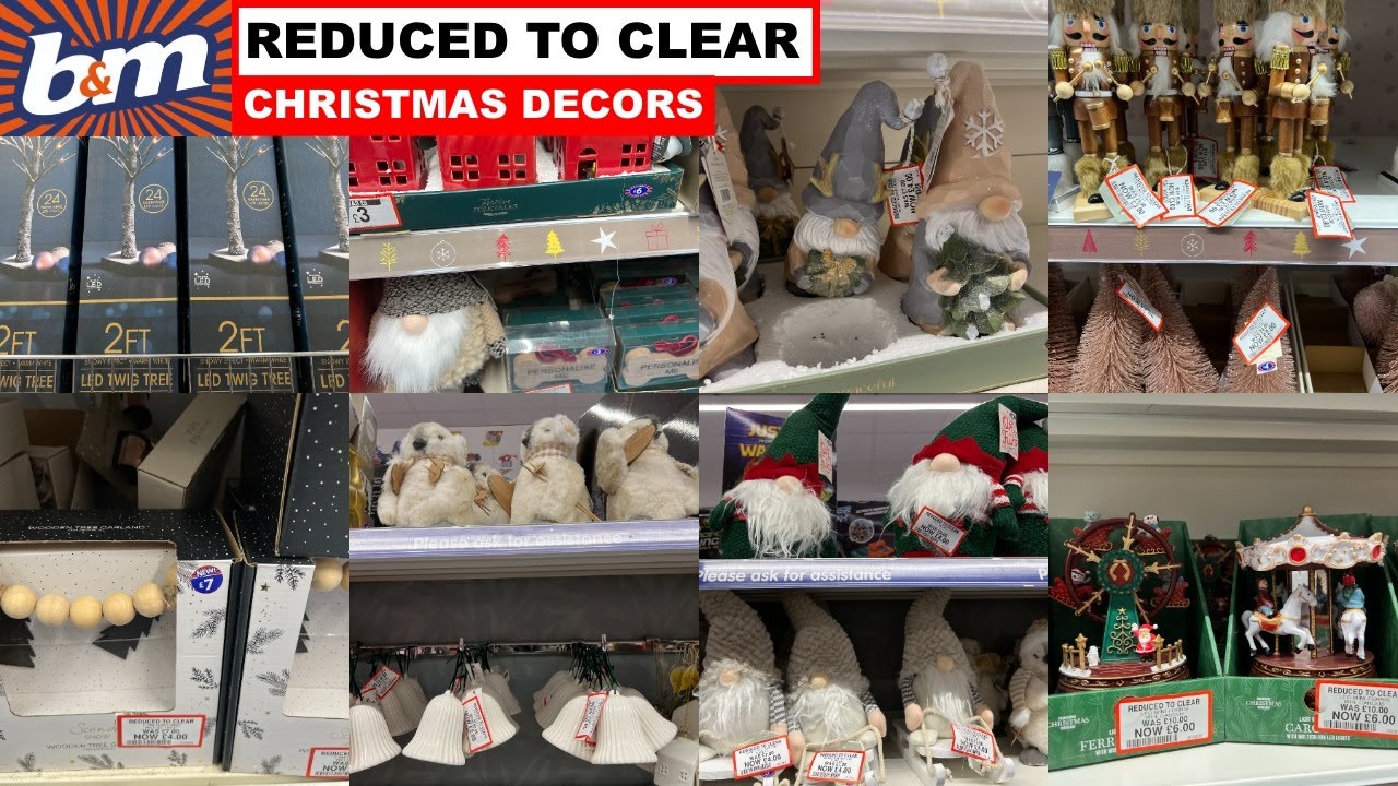 B&M REDUCED TO CLEAR SALE ON CHRISTMAS DECORATIONS | B&M HAUL | TRAVELANDSHOP WITH ME