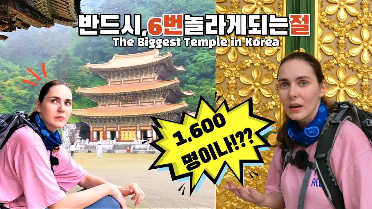 '구인사' 에서 6번 경악하는 폴란드 여자/절인가!?궁전인가!?