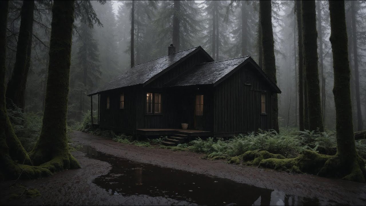Rain & Thunder On An Old Isolated Cabin In The Woods | For Sleep, Relaxation, Study, Reading
