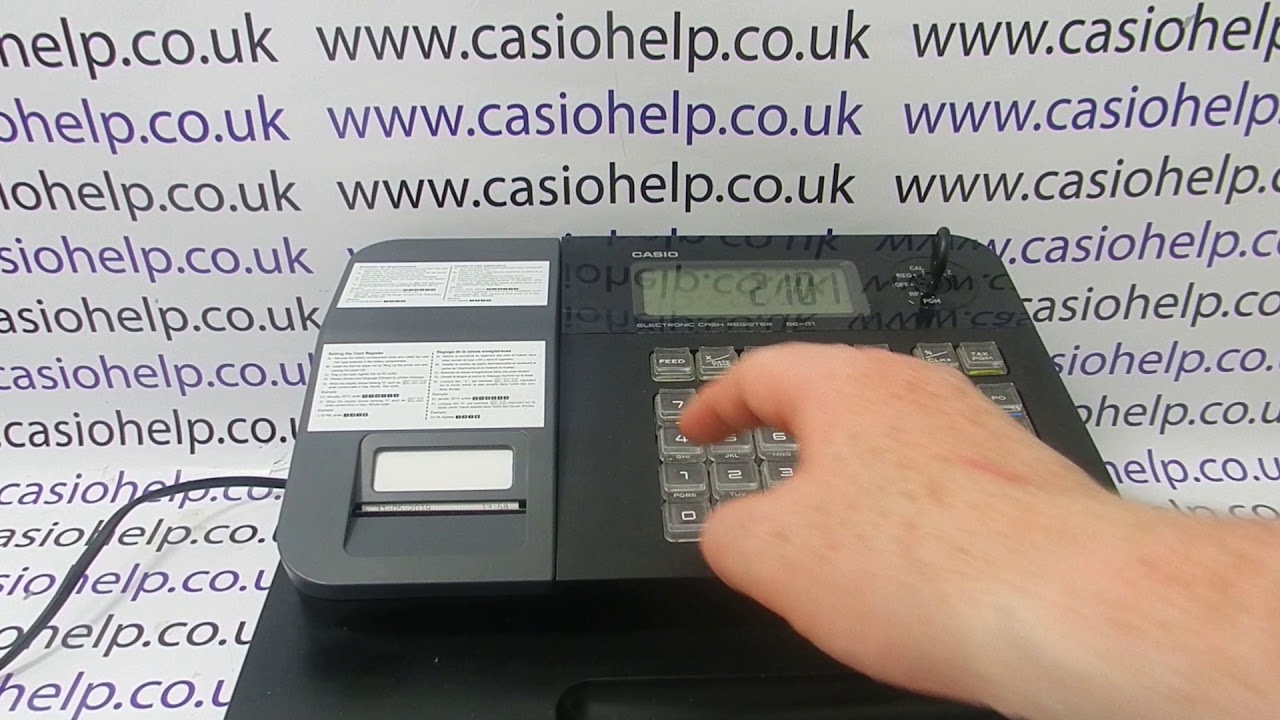 Как установить время и дату на кассовом аппарате Casio SE-G1 / SE-S700 / SM-T273 / PCR-T273