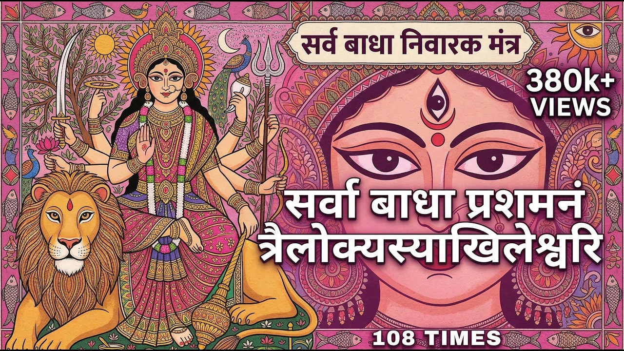 सर्वाबाधा प्रशमनं त्रैलोक्यस्याखिलेश्वरि || Sarva Badha Prashamanam || 108 Times
