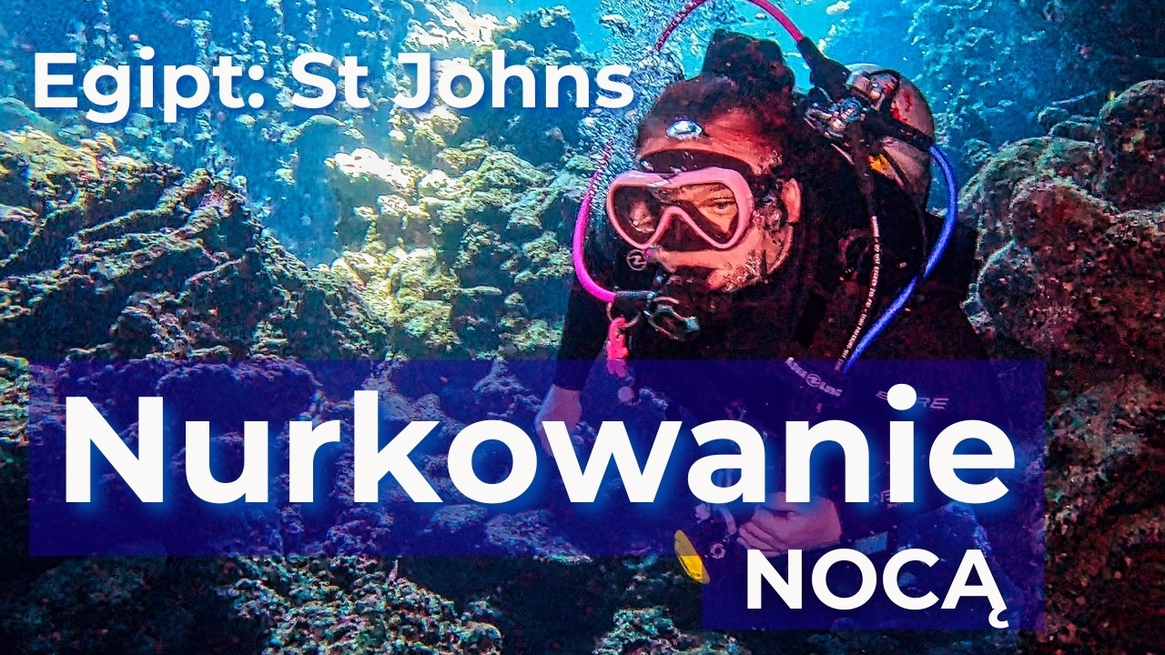 Night Diving in the Red Sea | St.Johns Reef + 4K Underwater Ambient Relaxation Nurkowanie nocą Egipt