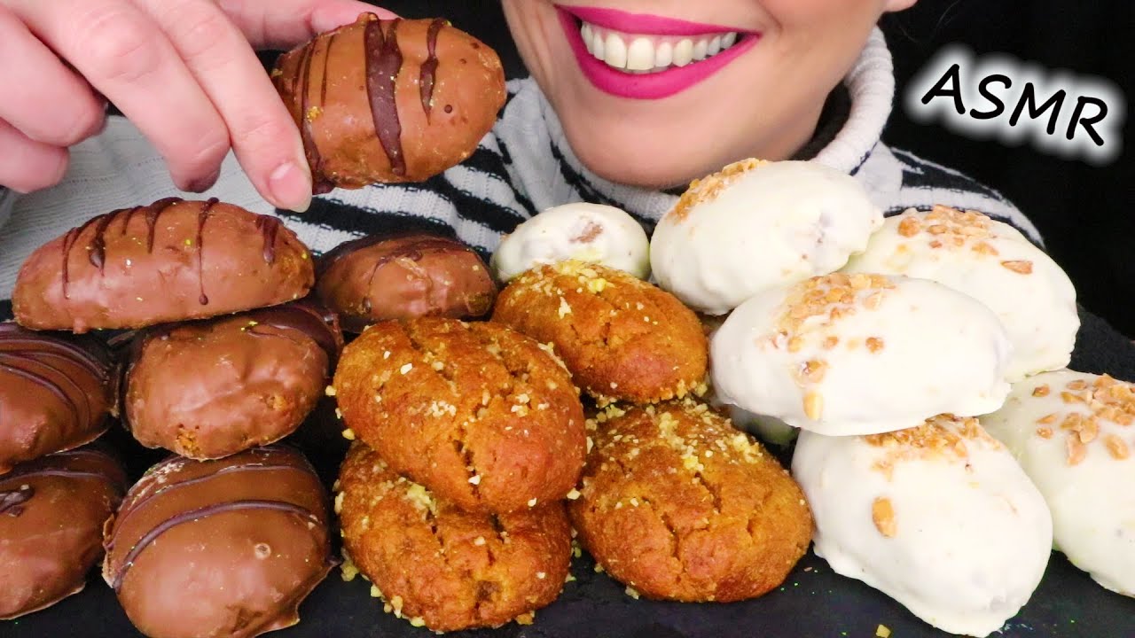 GREEK HONEY CHOCOLATE COOKIES - CHRISTMAS SWEETS 🎅🏽 | No Talking | ASMR Mukbang - 먹방