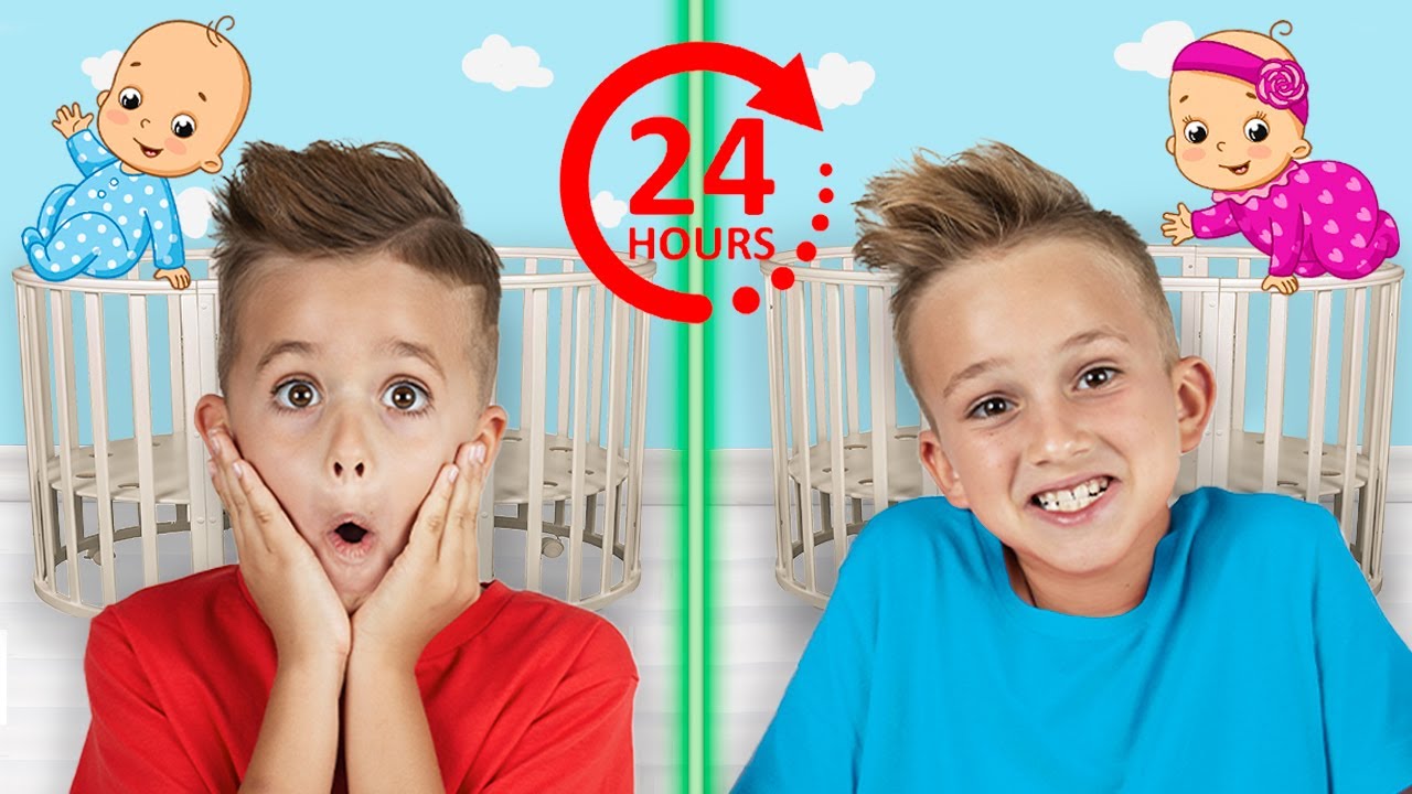 تحدي الطفل لمدة 24 ساعة مع فلاد ونيكي