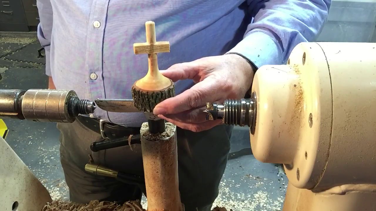 Turning a cross on a lathe