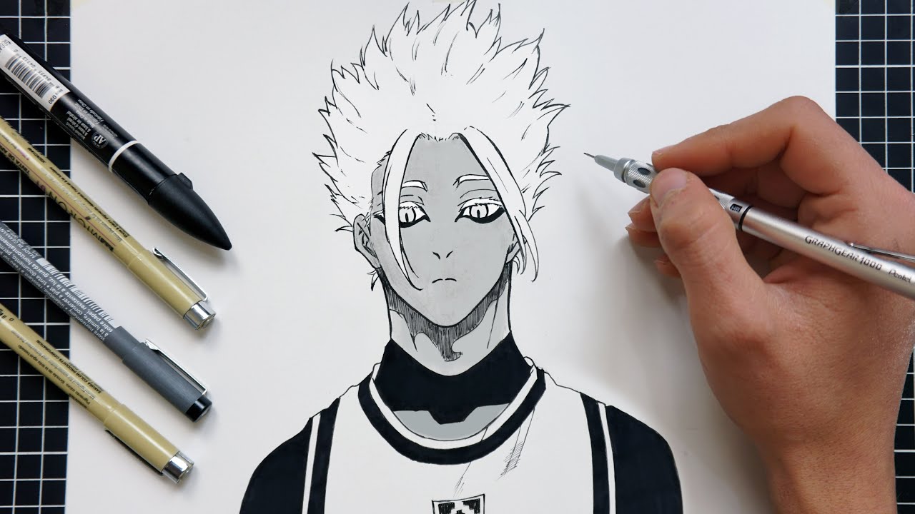 How to Draw Ryusei Shidou - Blue Lock | Easy Drawing (Step by Step)